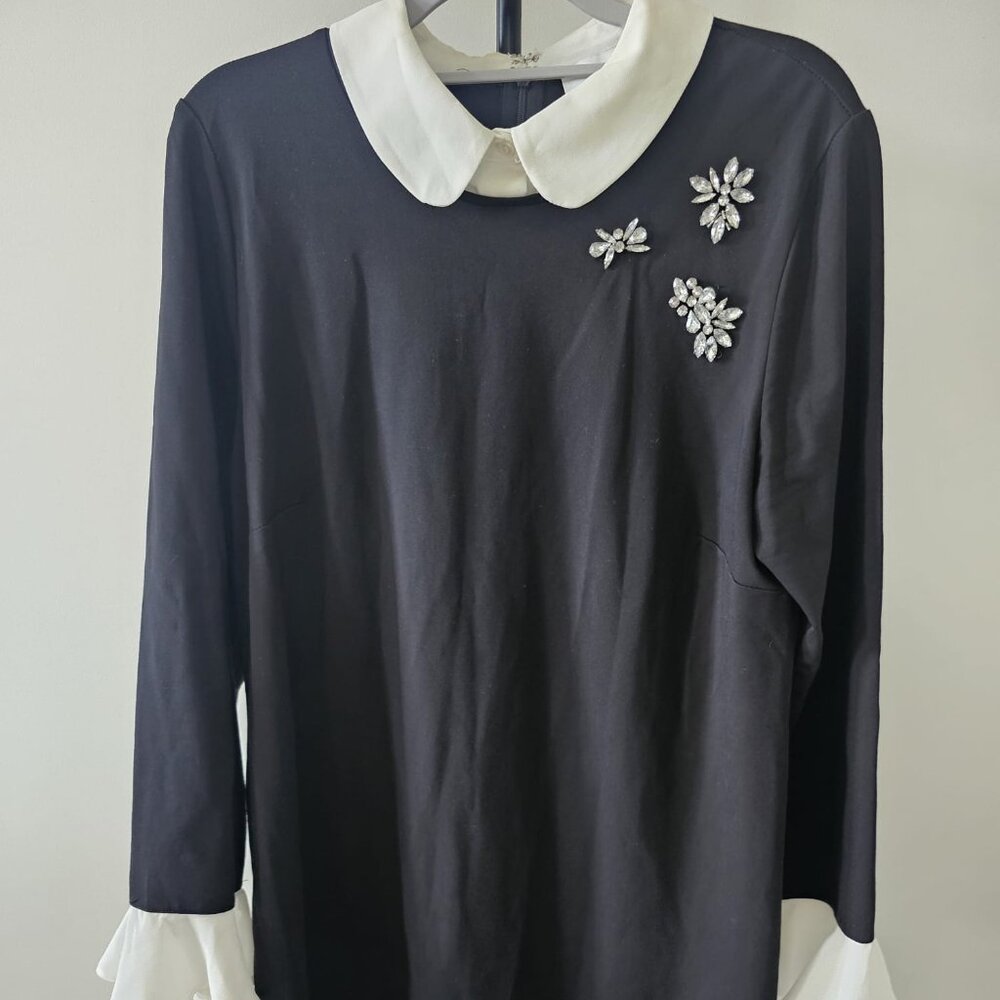 Cece. Dress. Size L. Color:  black and white